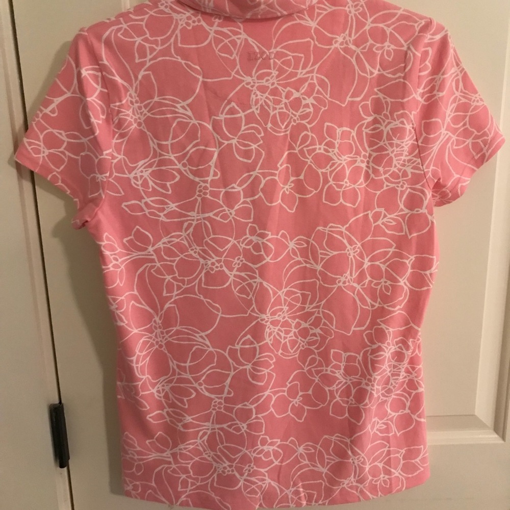 Izod pink/White stretch golf shirt - Picture 3 of 4